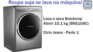 Lava e seca Brastemp Ative 101 kg BNS10AC  Jeans 1 [upl. by Attenat150]