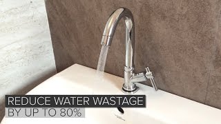 Water saving taps reduce wastage by 80 [upl. by Ellevel]