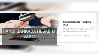 HANGİ BANKADA HESABIM VAR  BANKA HESAP SORGULAMA [upl. by Lleze593]