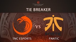 The Internationals 2016 SEA Tie Breaker  TNC vs Fnatic [upl. by Hanford]