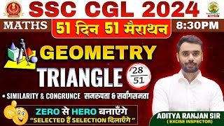 🔥Day 28  Geometry Part 02 ज्यामिति  Complete Maths By Aditya Ranjan Sir  SSC CGL MTS ssccgl [upl. by Lareneg]