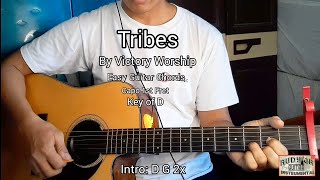 Tribes by Victory Worship  Easy Guitar Chords key of D Tutorial with lyrics [upl. by Bradstreet540]