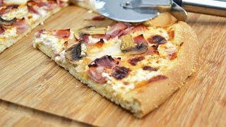 Pizza Carbonara Estilo Dominos Con Masa Casera  Recetas Fáciles [upl. by Tingey]