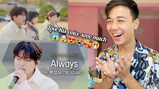 TREASURE  포근한 목소리로 들려주는 변치 않는 사랑💕 박정우PARK JEONG WOO의 Always ♬｜비긴어게인 오픈마이크  REACTION [upl. by Aisatana]