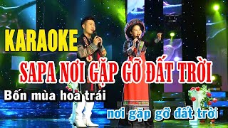 KARAOKE  SAPA NƠI GẶP GỠ ĐẤT TRỜI  Beat Chuẩn Song Ca  HƯƠNG LY [upl. by Yekciv]