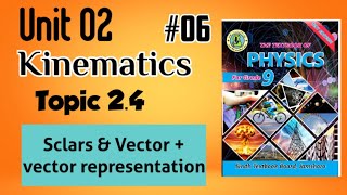 Sclars and Vector represention  Kinematics  class 9 sindhboard [upl. by Lyrej]