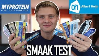 Wat Zijn De LEKKERSTE Eiwitrepen  Protein Bar Smaaktest  MyProtein amp Albert Heijn [upl. by Arch]