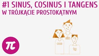 Sinus cosinus i tangens w trójkącie prostokątnym 1  Trygonometria [upl. by Aicekal466]