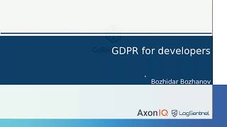 GDPR – A practical guide for developers and architects [upl. by Chansoo]