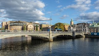 Stockholm City Center Parlament Drottninggatan Sergels Torg Sweden [upl. by Wystand]