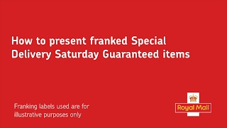 How to present franked Special Delivery Saturday Guaranteed items [upl. by Roddie]