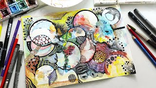 Creating Calming Art with Watercolor Zentangle amp Neurographic Art Therapy [upl. by Sabian]