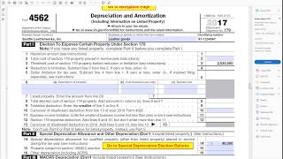 How to fill out a selfcalculating Form 1120 Corporation Tax Return with depreciation schedule [upl. by Rhea226]