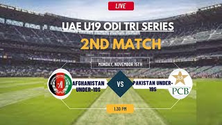 Afghanistan Under19s vs Pakistan Under19s  UAE U19 OD Tri Series [upl. by Schlosser]