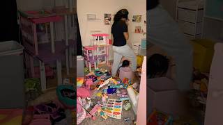 DEEP Clean amp Declutter my daughters playroom with me cleaning momlife [upl. by Angelique]