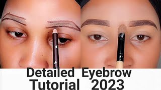 How To Detailed Eyebrow Tutorial For Beginners 2023 [upl. by Andrei]