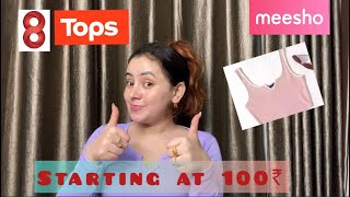 Huge Meesho Tops Haul  Starting From ₹100 😍❤️ [upl. by Kimon]