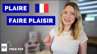 PLAIRE vs FAIRE PLAISIR  What is the difference [upl. by Boff]