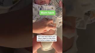 This diaper hack is a gamechanger 🙌🏾momhack diaperhack diaperchangehack babyhack momtips [upl. by Ia]