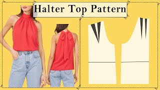 DIY Halter Top Pattern Sewing Pattern [upl. by Eihpos]