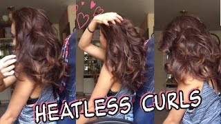 Heatless Overnight Big Curls  Using socks [upl. by Rhonda161]