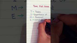 TIME Full Form Full Form of TIME  TIME Ka Full Form time fullform shortstrendingyoutubeshorts [upl. by Aramak365]