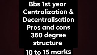 Centralization and decentralisation with its pros and consPM [upl. by Skerl]