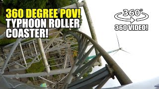 Typhoon Roller Coaster 360 Degree VR POV  Bobbejaanland Belgium  Filmed w Giroptic 360 [upl. by Izak]