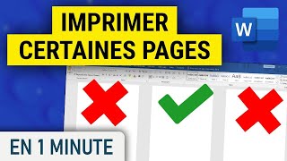 Imprimer uniquement certaines pages sur Word [upl. by Enelyaj]