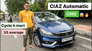 CIAZ automatic cng fitted 300km cylinder🔥 क्या gajab chalti hai CNG पर 👌🏻😍 [upl. by Beetner216]