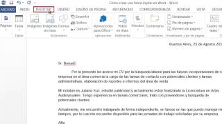 Cómo crear una firma digital en Word [upl. by Paynter]