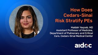 How Does CedarsSinai Risk Stratify Pulmonary Emboli [upl. by Catherine]