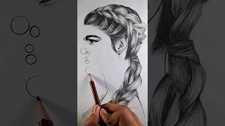 how to draw side profile girl ❤️✏️ art artist cartoon drawing satisfying paint anime shorts [upl. by Grishilde]