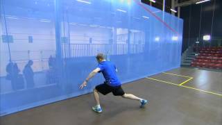 Nick Matthew Squash Coaching Tips Part 5  Forehand Drive [upl. by Kolb]