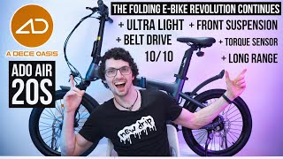 ADO AIR 20S EBike Review The AIR SUCCESSOR Suspension  UltraLight  Belt Drive  Foldable [upl. by Edya463]