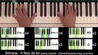 Slimane  A fleur de toi Piano tutoriel [upl. by Combe]