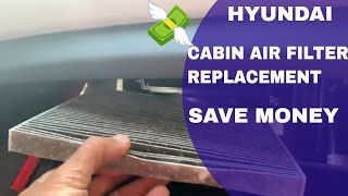 How to Replace Hyundai Cabin Air Filter [upl. by Moffat]