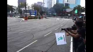 F1 Mercedes demo run at Kuala Lumpur street 20140323 [upl. by Maible234]