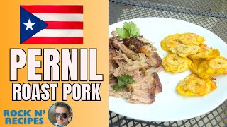 Puerto Rican Pernil Roasted Pork with Tostones 🇵🇷  Rock N’ Recipes  vivirmivida [upl. by Sewellyn651]