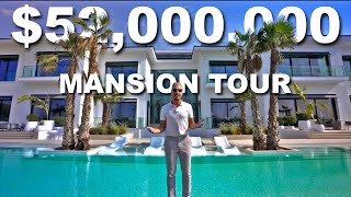 Touring a 52000000 Luxury MEGA MANSION in the DUBAI Hills [upl. by Lyford987]