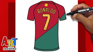 How to Draw Cristiano Ronaldo PORTUGAL  Shirt 7  UR · Cristiano [upl. by Joannes]