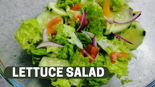 QUICK AND EASY LETTUCE SALAD RECIPE [upl. by Anurb]