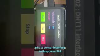 dht 11 sensor interface AcenAAr raspberrypi extended board using pyqt5 youtubeshorts shorts [upl. by Nnylarat]