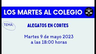 Martes al Colegio Cómo alegar ante las Cortes [upl. by Eitra]