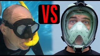 Full Face Snorkel Mask vs Old Style Snorkel Mask 🤿 Which is BEST for snorkeling❓❓❓ [upl. by Pinebrook]