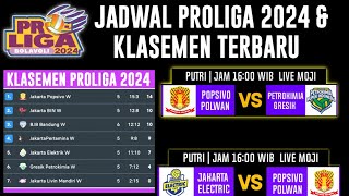 JADWAL PROLIGA 2024 SERI 4 amp KLASEMEN proliga2024 proliga jakartabin megawati [upl. by Nageam]