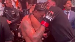 Gilbert Burns Crying After His Knockout Loss to Jack Della Maddelena At UFC 299 Miami Florida 2024 [upl. by Lajib]