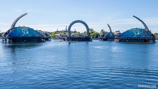 EPCOTs Harmonious barges daytime video display [upl. by Nollie36]