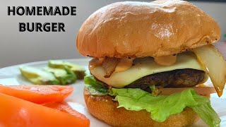 Homemade Beef Burger Recipe [upl. by Nere]