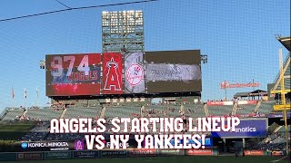 2022 ANGELS STARTING LINEUP vs NY YANKEES  August 30 2022  2022 Angels Baseball [upl. by Maynard]